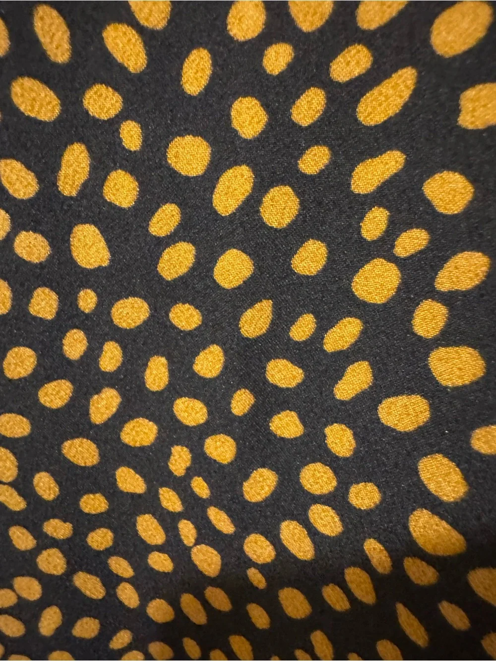 J. Crew Black Shift Dress with Tan Dot Print